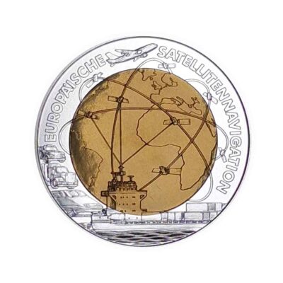 25€ Europ. Satellitennavigation 2006 – Silber-Niob-Münze – Hgh