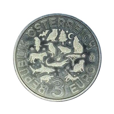 3-Euro-Tier-Taler Schildkröte 2019