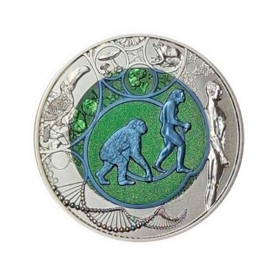 25€ Evolution 2014 – Silber-Niob-Münze – Handgehoben