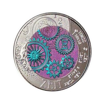 25€ Die Zeit 2016 – Silber-Niob-Münze – Handgehoben