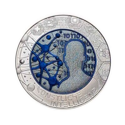 25€ Künstliche Intelligenz 2019 – Silber-Niob-Münze – Handgehoben