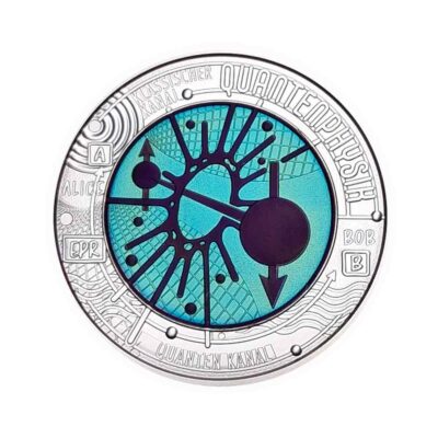 25€ Quantenphysik 2026 – Silber-Niob-Münze – Handgehoben